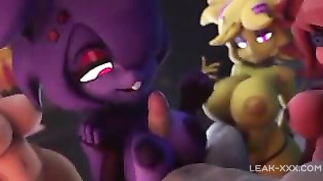 Sex with three Pretty Furry FNAF Girls - 3 image