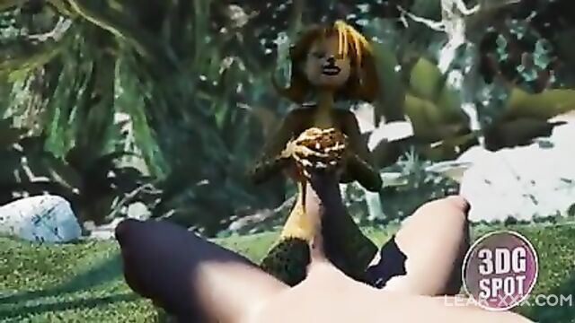 3D porn with a Wild Cat in the Jungle Pov