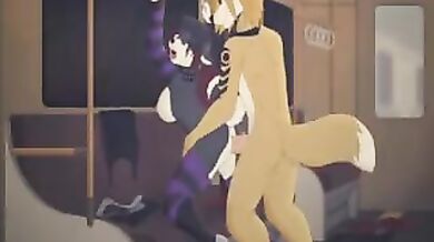 Furry Yiff Fox and Dog Rough Sex