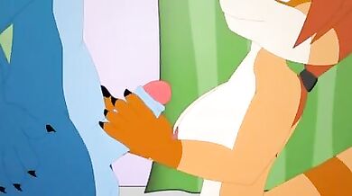The well hung cub and his babysitter (yiff cartoon)