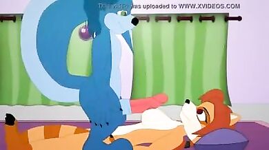 The well hung cub and his babysitter (yiff cartoon)
