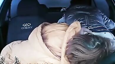 Drunk daughter is really getting fucked in the car in front of her mother