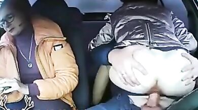 Drunk daughter is really getting fucked in the car in front of her mother