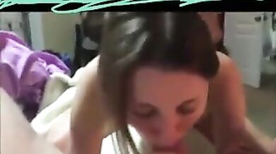 Russian daughter sucking father's dick while mom pegs