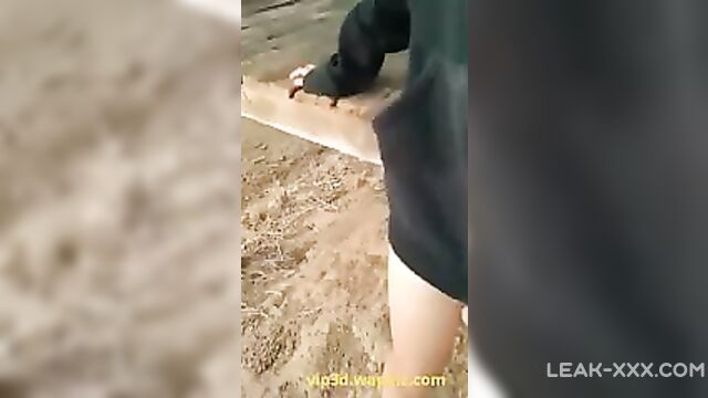 Daddy touched the pussy of his young daughter in the village - 1 image