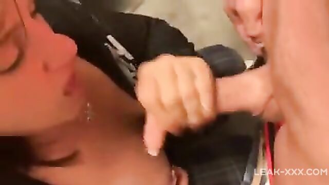 Blowjob for son in the garage pov - 4 image