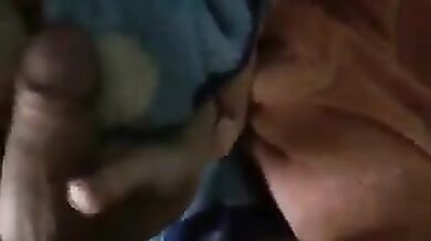 Russian wife and daughter suck father's dick together pov