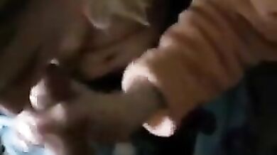 Russian wife and daughter suck father's dick together pov