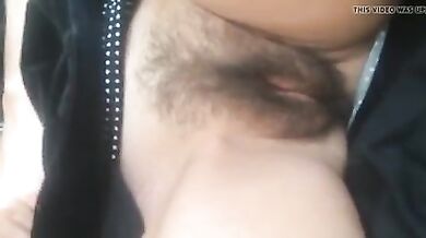 Son masturbates mother's hairy pussy