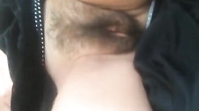 Son masturbates mother's hairy pussy