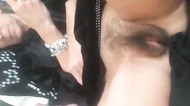Son masturbates mother's hairy pussy