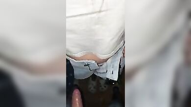 Brother having sex with his beloved little sister right in the stairwell