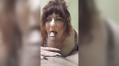 Mature Mommy sucks son's dick pov
