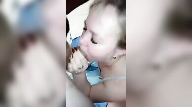 Mature mom loves to suck her son's dick