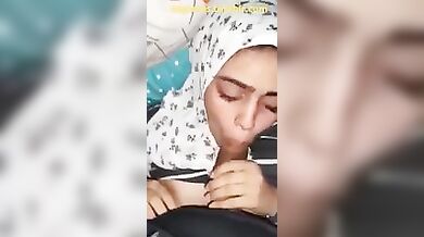 Brother came in the mouth of the teen Arab sister