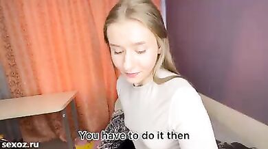 Brother Helped his sister with a blowjob