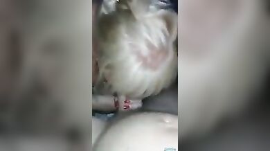 Blonde mom takes it in her mouth