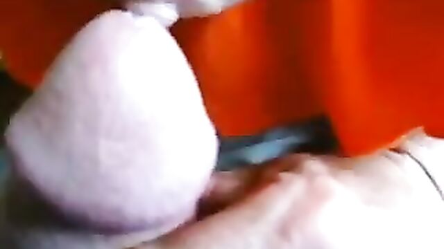 Blonde grandma is playing with her grandson's dick - 1 image