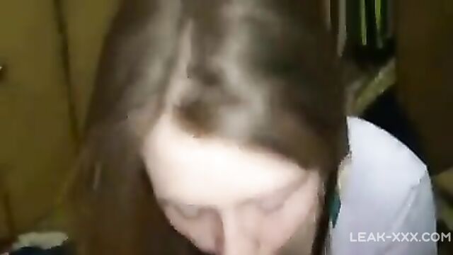 Deep blowjob from teen sister pov - 3 image