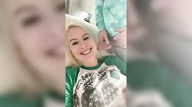 Son approached his mom and showed dick