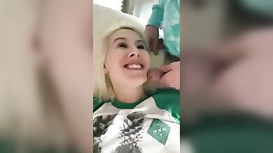Son approached his mom and showed dick