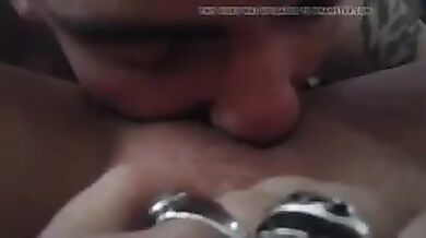 Drunk daddy licked and fucked his daughter's tight pussy