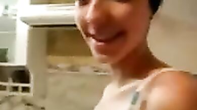 18 yo Skinny Sister doesn't mind having fun with her brother