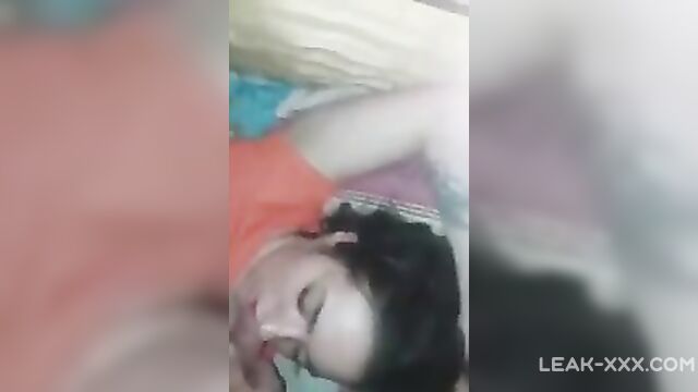 Brother masturbates to his sleeping sister