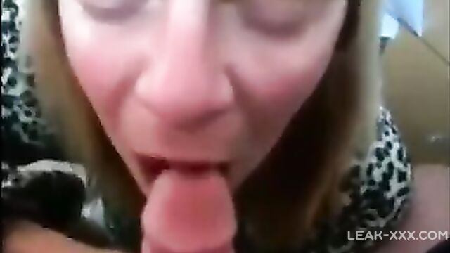 Mature mom sucks and takes son's cum pov
