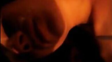 Drunk son moves his dick over the lips of his sleeping mother and cums on her face