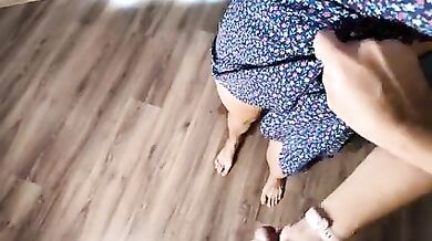 Brunette mother happily offered her pussy to her son
