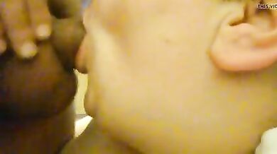 Mature mom gives a blowjob close up