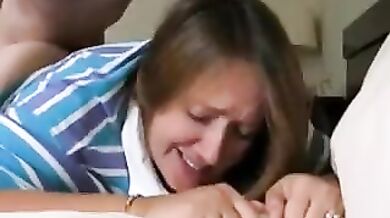 Roug anal sex with pretty mom and her teenage son