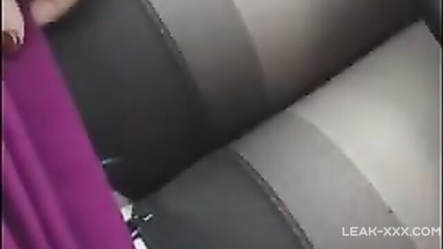 Russian Mom shows off her stockings while sitting behind the wheel - 3 image
