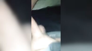 Son Jerks Off A Dick With The Hand Of A Sleeping Drunk Mom
