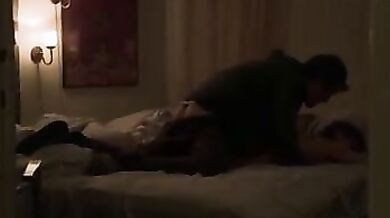 Son climbed on top of his drunk mom to quickly fuck her