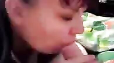 Incest blowjob from granny and grandson