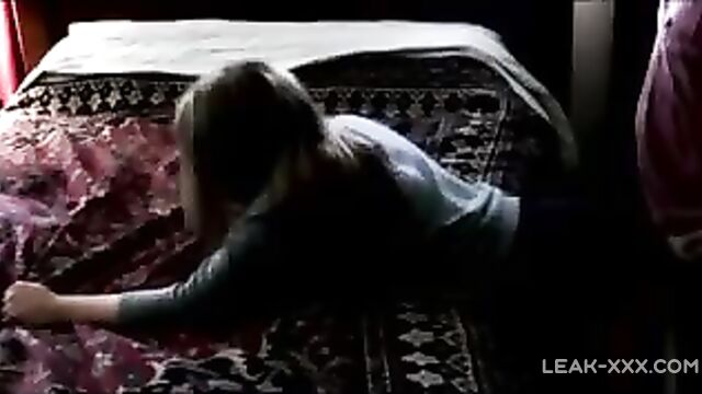 Real brother fucking his sister doggy style - 1 image