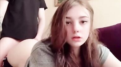 Slutty sister asked brother to fuck her right after school